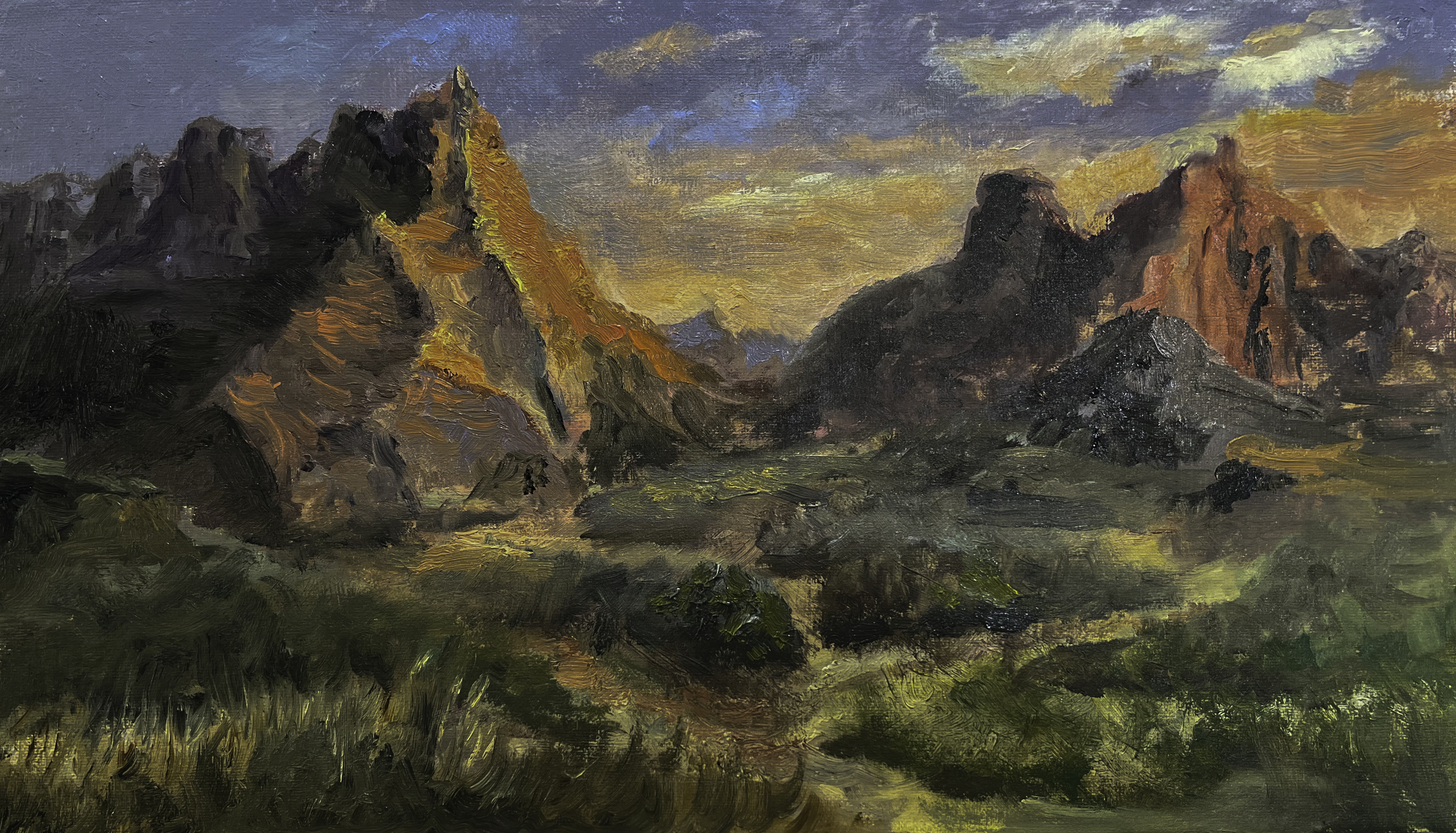 Sample landscape oil painting by David Thurwanger